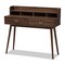 Baxton Studio Disa Mid-Century Modern Walnut Brown Finished 2-Drawer Desk 142-8005 - alternate 1